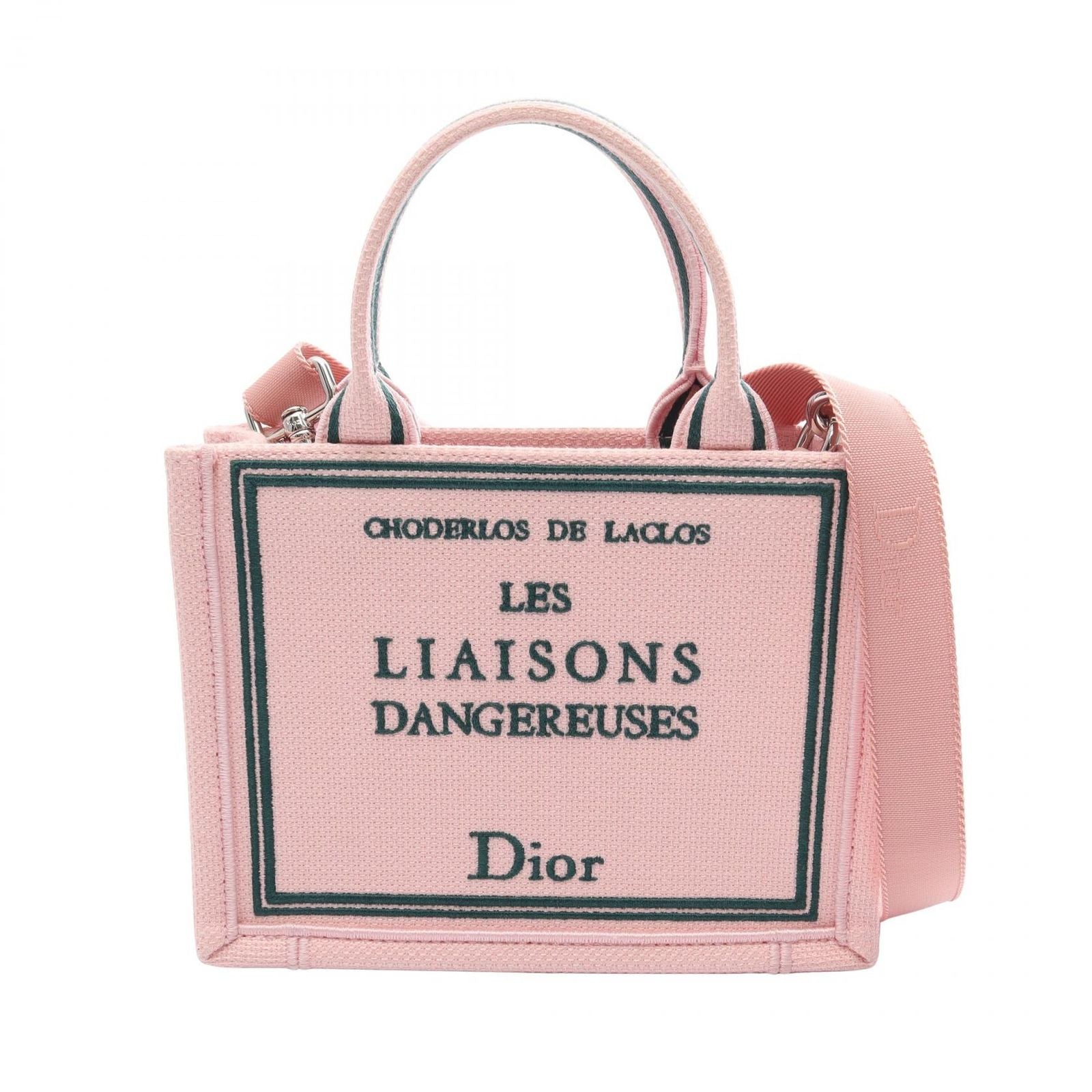 Dior Tote Bag Book Small 2-Way Pink Canvas