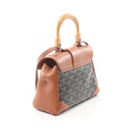 Goyard Handbag Saigon Mini 2-Way Black Brown Canvas Leather Soft — view 2