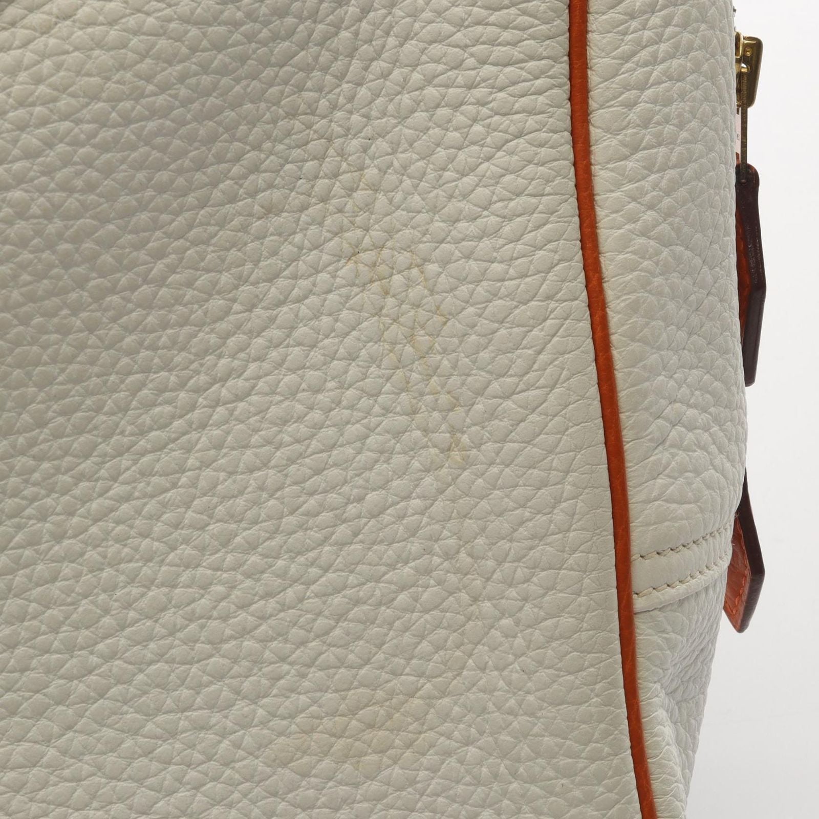 Hermes Handbag Plume 32 Bicolor White Potiron Leather 32