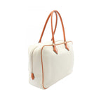 Hermes Handbag Plume 32 Bicolor White Potiron Leather 32