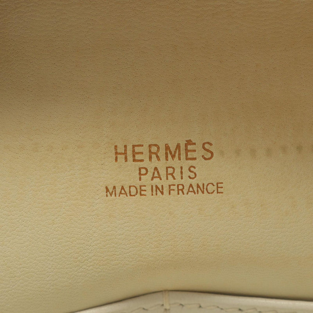 Hermes Handbag Plume 32 Bicolor White Potiron Leather 32