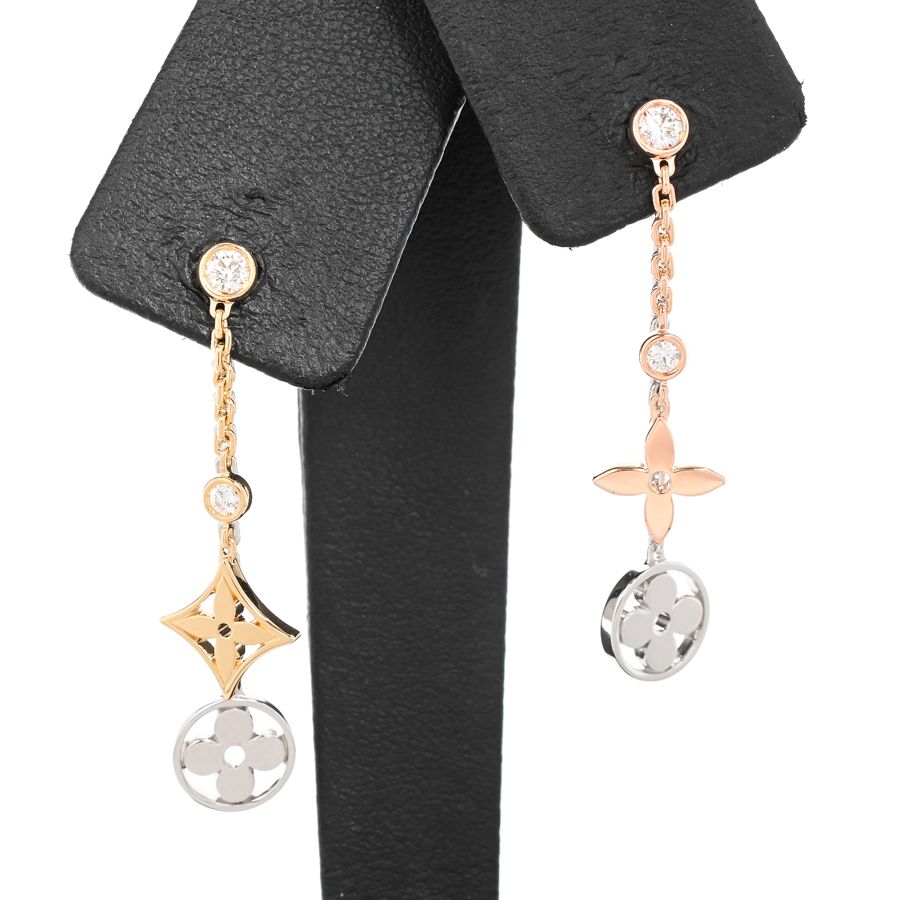 Louis Vuitton Earrings Monogram Idylle Double Chain