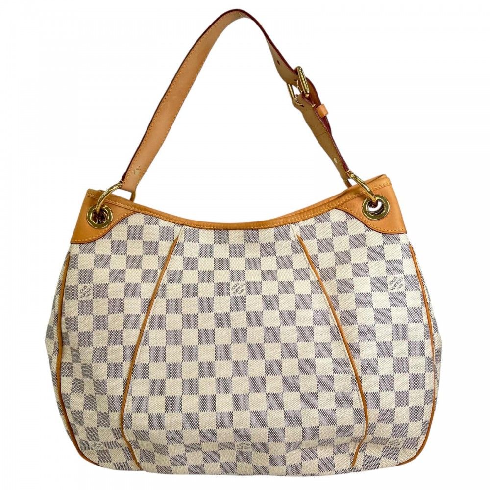 Louis Vuitton Shoulder Bag Galleria PM Damier Azur Canvas White Gold — view 2
