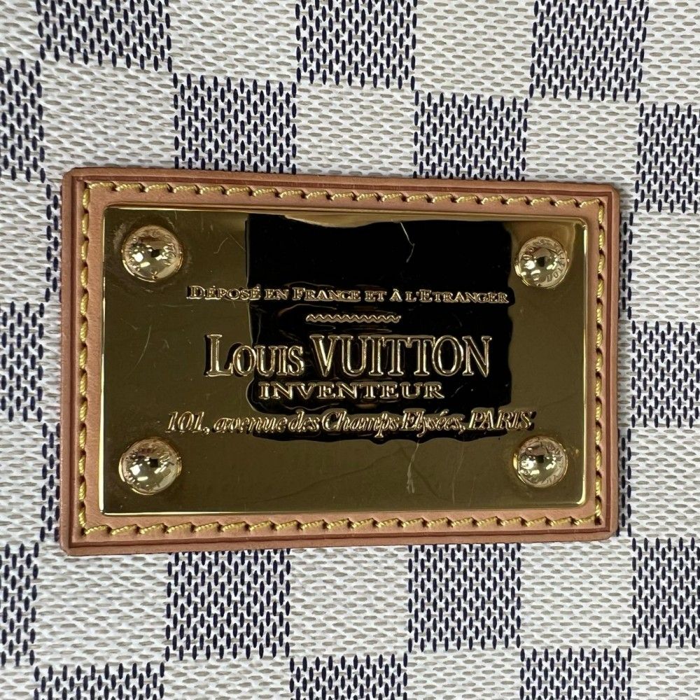 Louis Vuitton Shoulder Bag Galleria PM Damier Azur Canvas White Gold — view 6