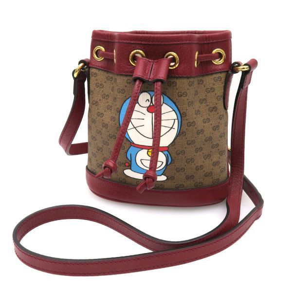 Gucci Doraemon Mini GG Supreme Bucket Bag
