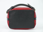 Louis Vuitton LV Petit Noe Epi Leather Shoulder Bag Castilian Red Noir Black