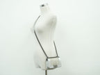 Chanel Boy CC Logo Chain Shoulder Bag Pochette Garu Sha Leather Metallic Silver