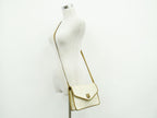Celine Macadam 2-Way Shoulder Bag Clutch Pochette White
