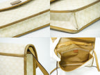 Celine Macadam 2-Way Shoulder Bag Clutch Pochette White