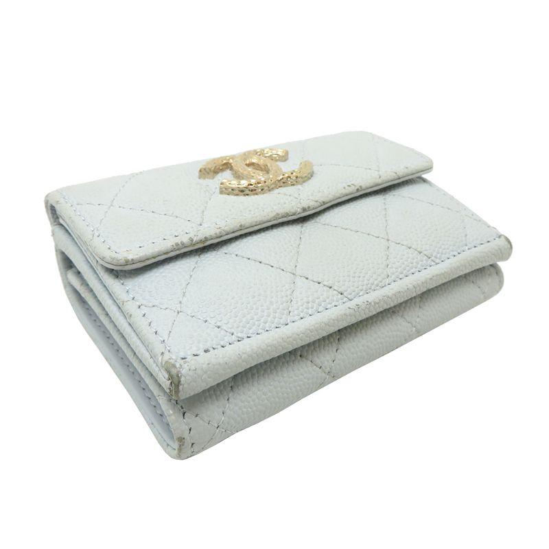 Chanel Trifold Wallet Blue