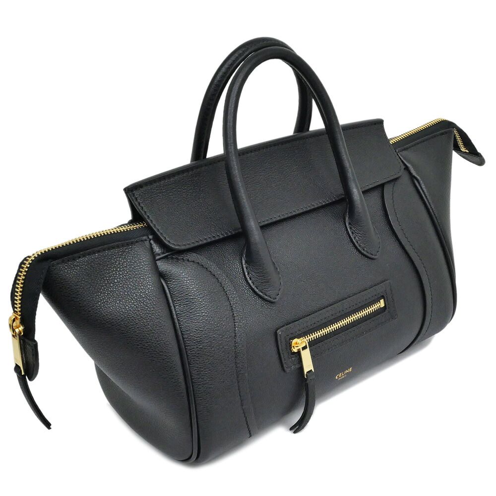Celine Little Luggage Black Calfskin 2-Way Handbag