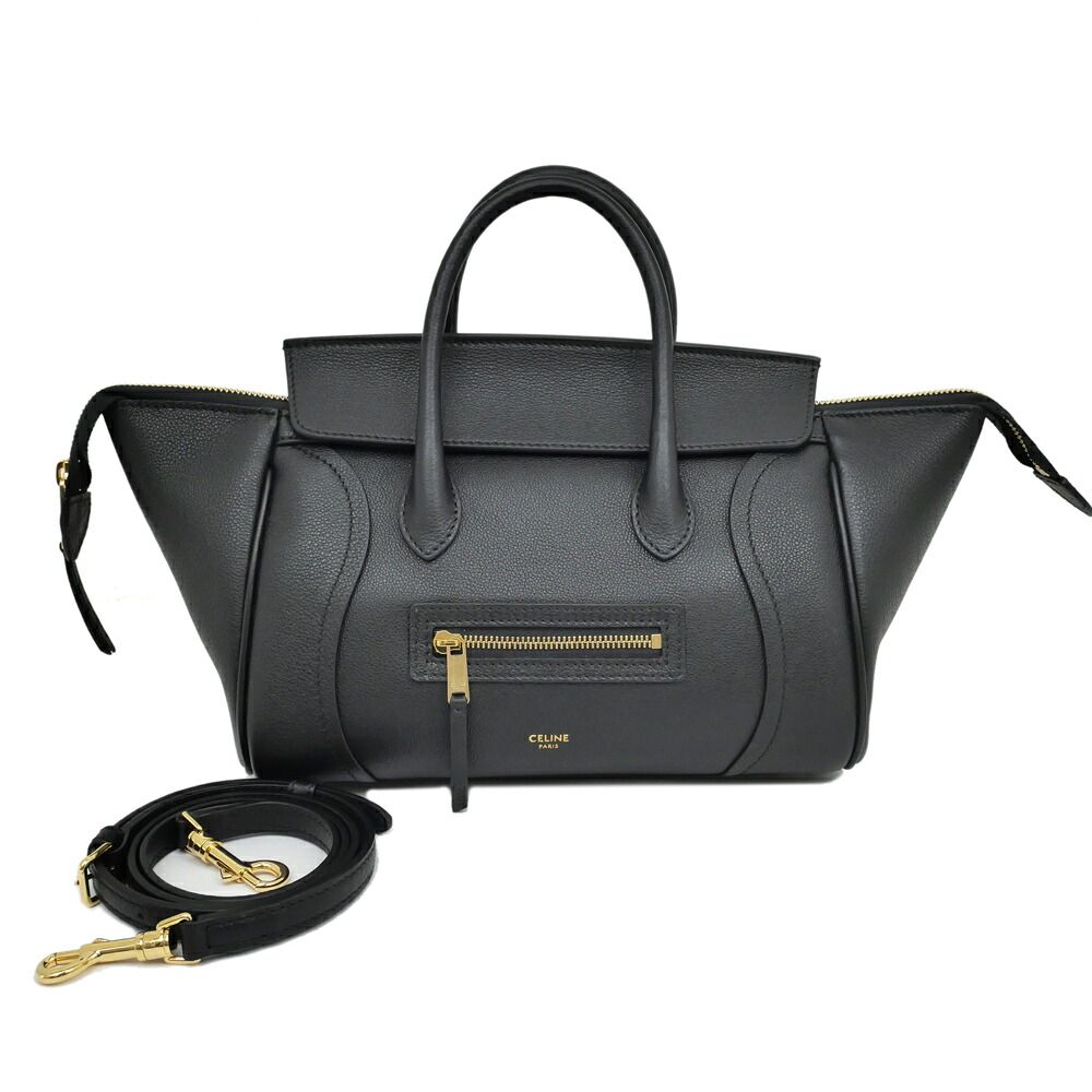 Celine Little Luggage Black Calfskin 2-Way Handbag
