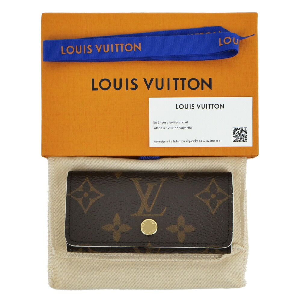 Louis Vuitton Monogram Key Case Multicles 4 Minty Quadruple Strand Key Holder
