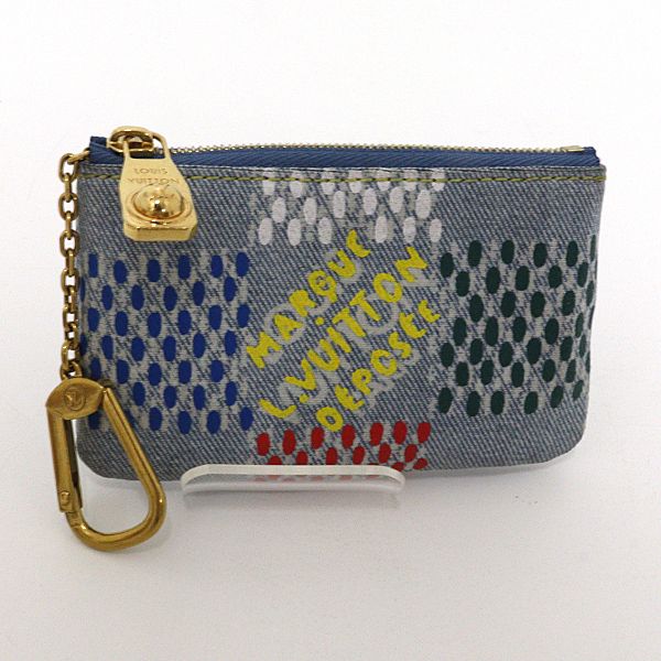 Louis Vuitton Pochette Cles Key Case Blue Key Holder