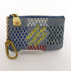 Louis Vuitton Pochette Cles Key Case Blue Key Holder