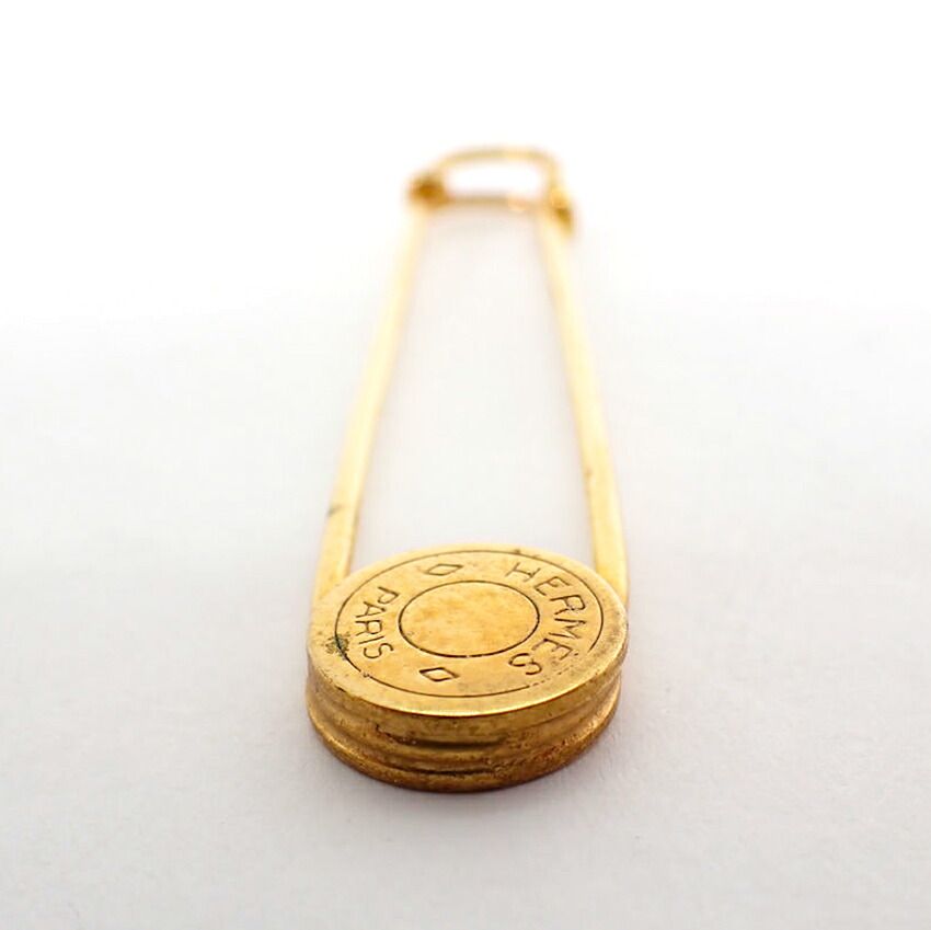 Hermes Series Gold Brooch