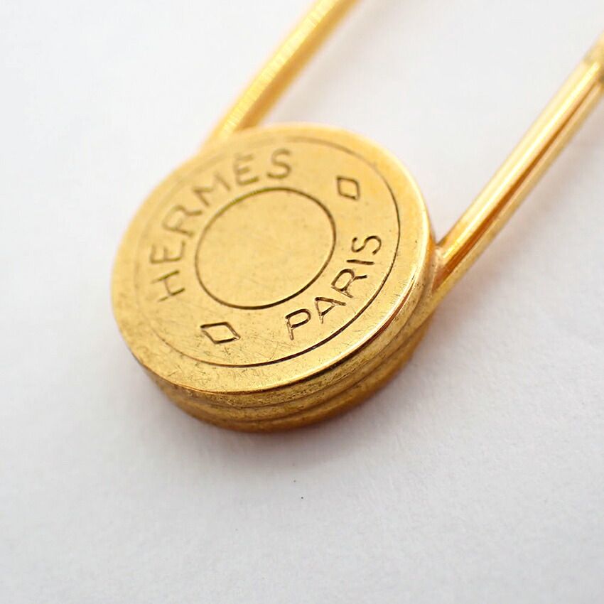 Hermes Series Gold Brooch