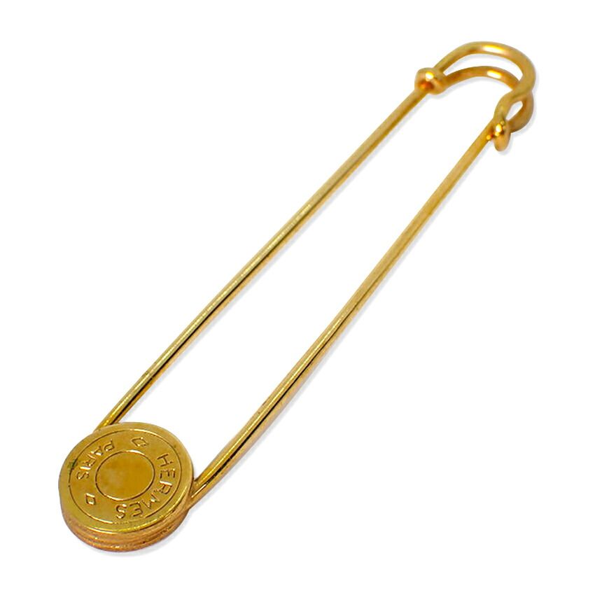 Hermes Series Gold Brooch