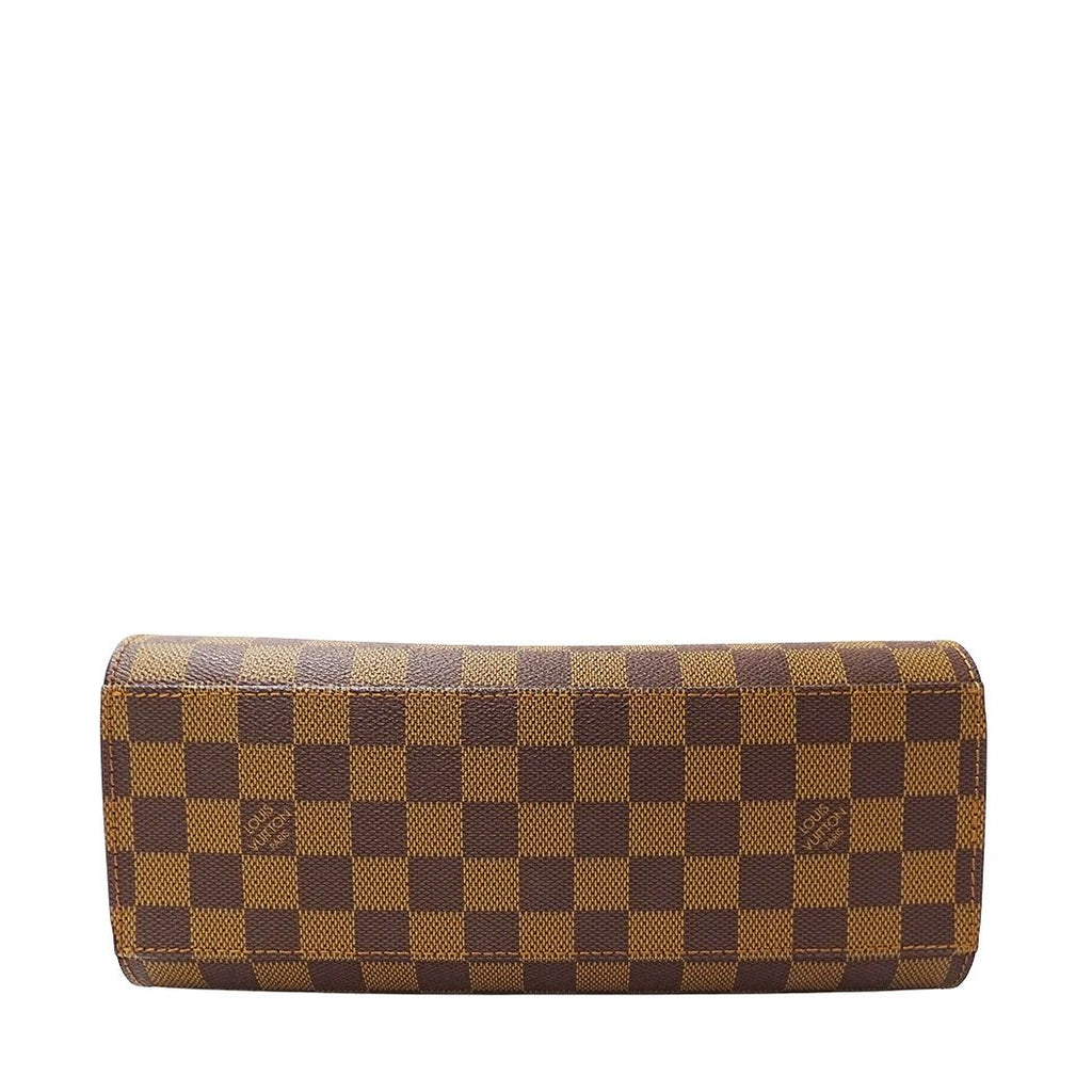 Louis Vuitton Bag Handbag Damier Canvas Triana Brown Handle Adult Outing