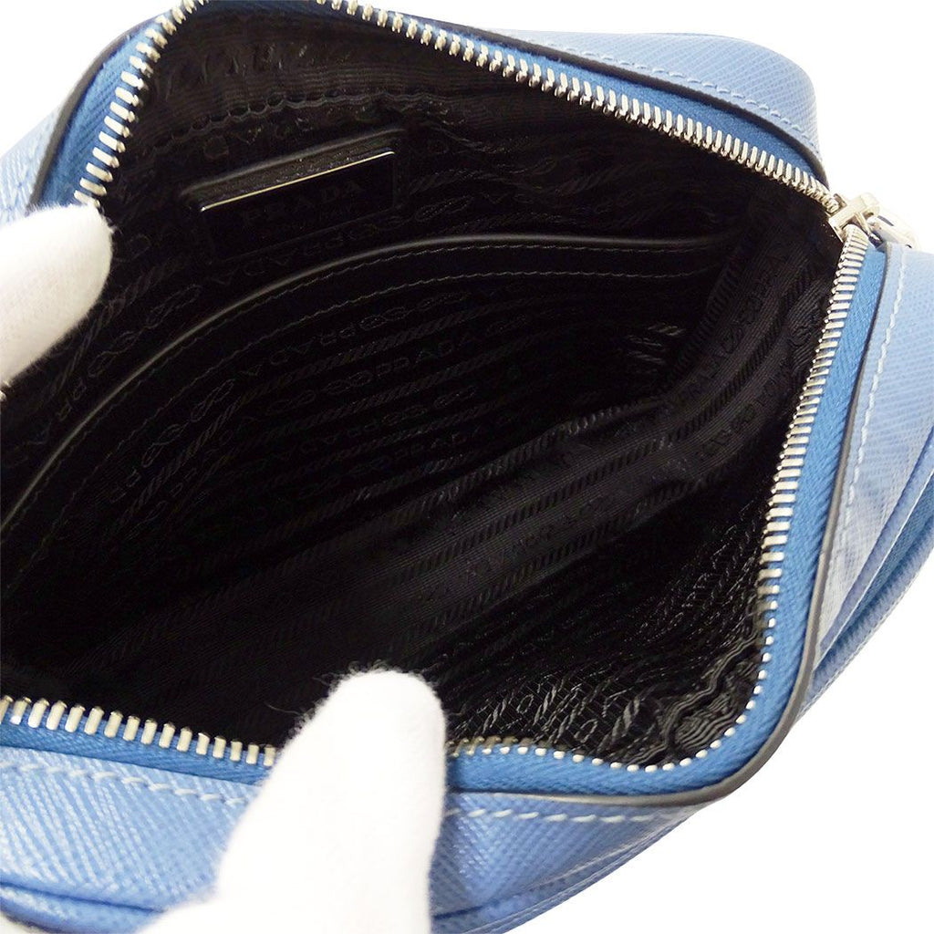 Prada Shoulder Bag Saffiano Light Blue