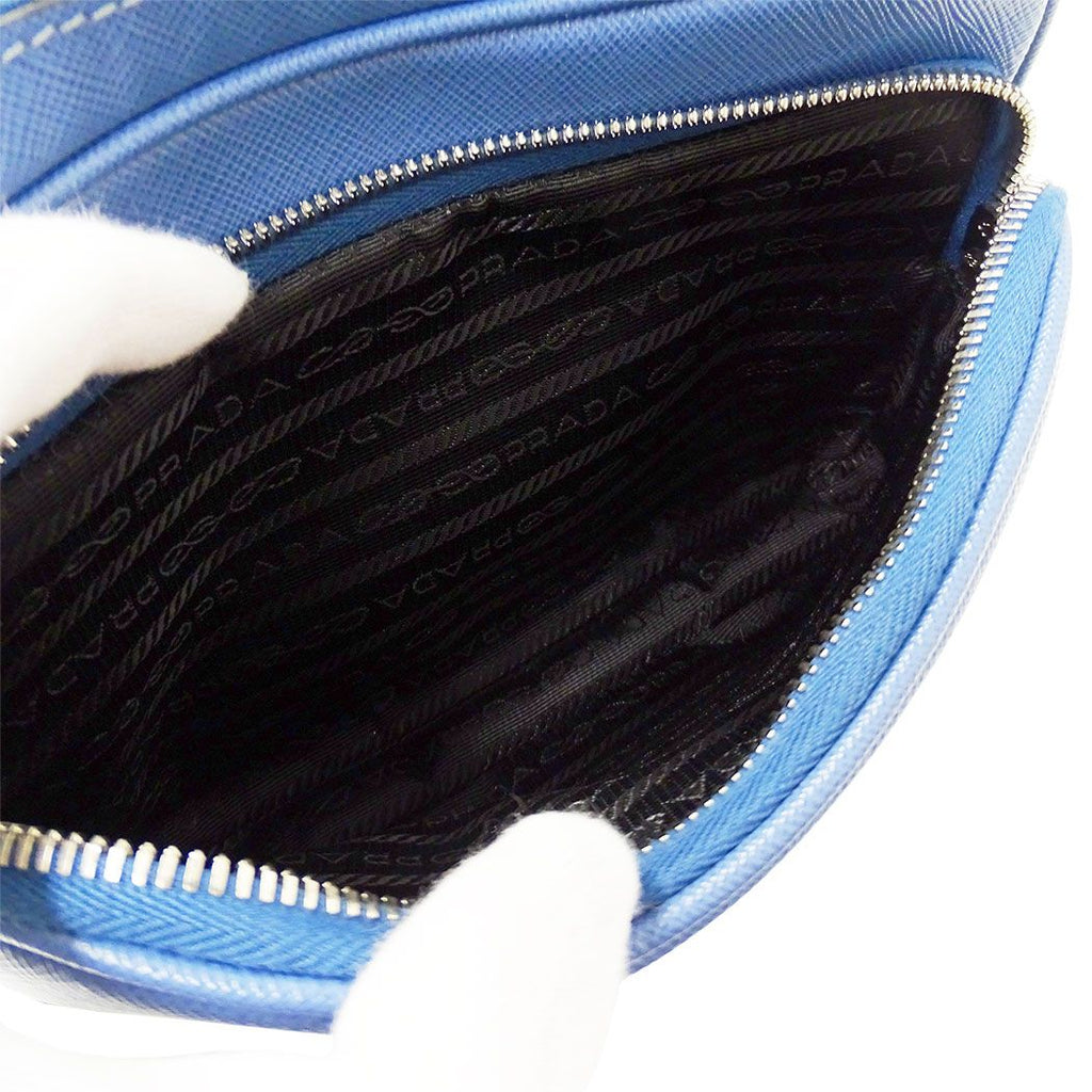 Prada Shoulder Bag Saffiano Light Blue