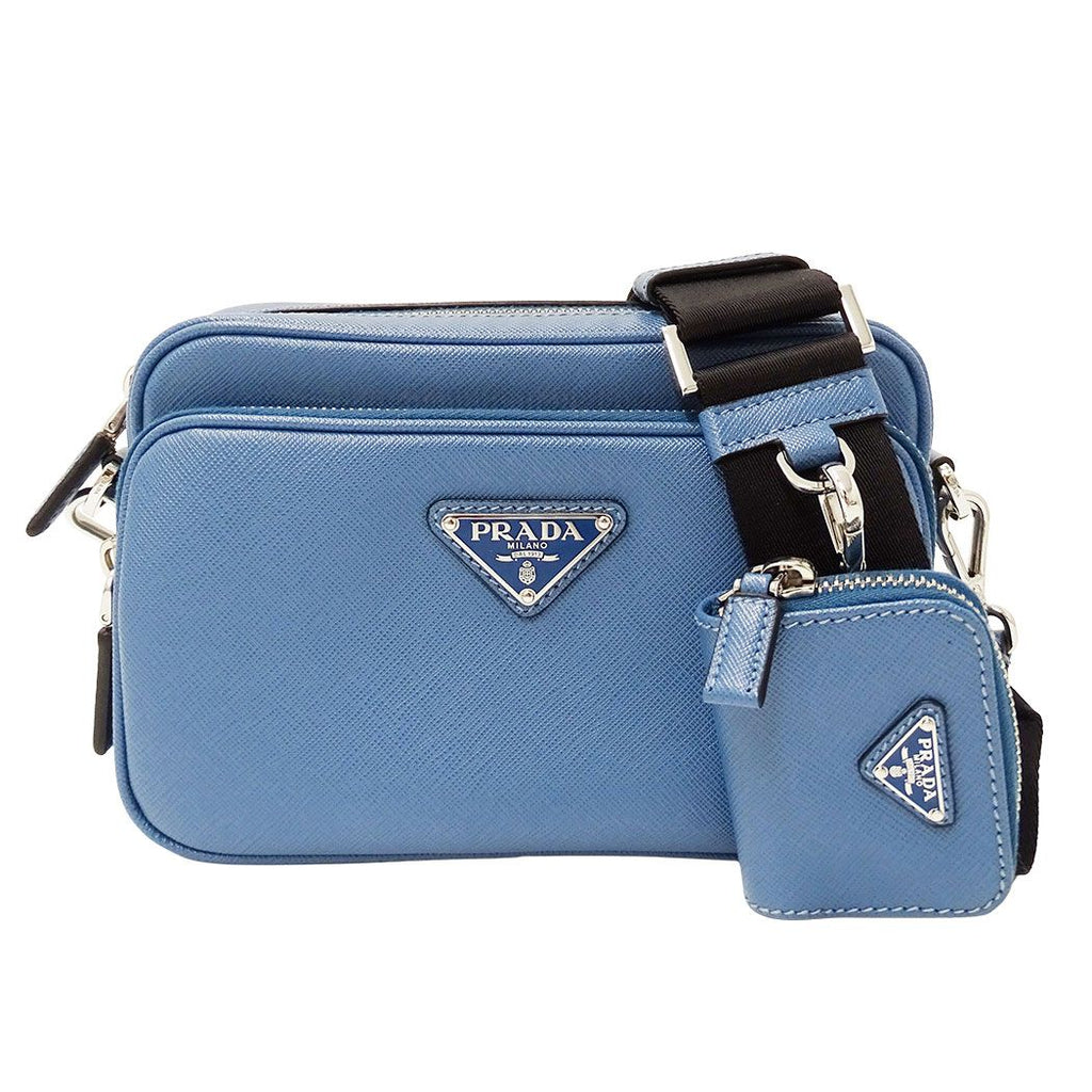 Prada Shoulder Bag Saffiano Light Blue
