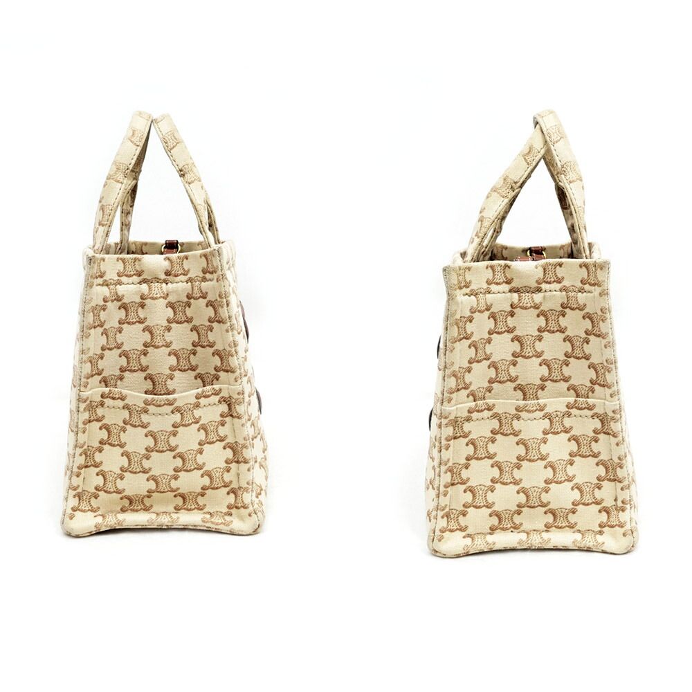 Celine Small Lucky Thai Handbag Shoulder Ivory Tan Gold