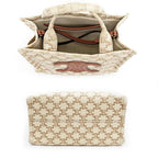 Celine Small Lucky Thai Handbag Shoulder Ivory Tan Gold
