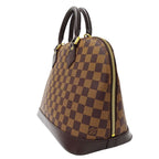 Louis Vuitton Bag Handbag Damier Canvas Alma Brown Handle Adult