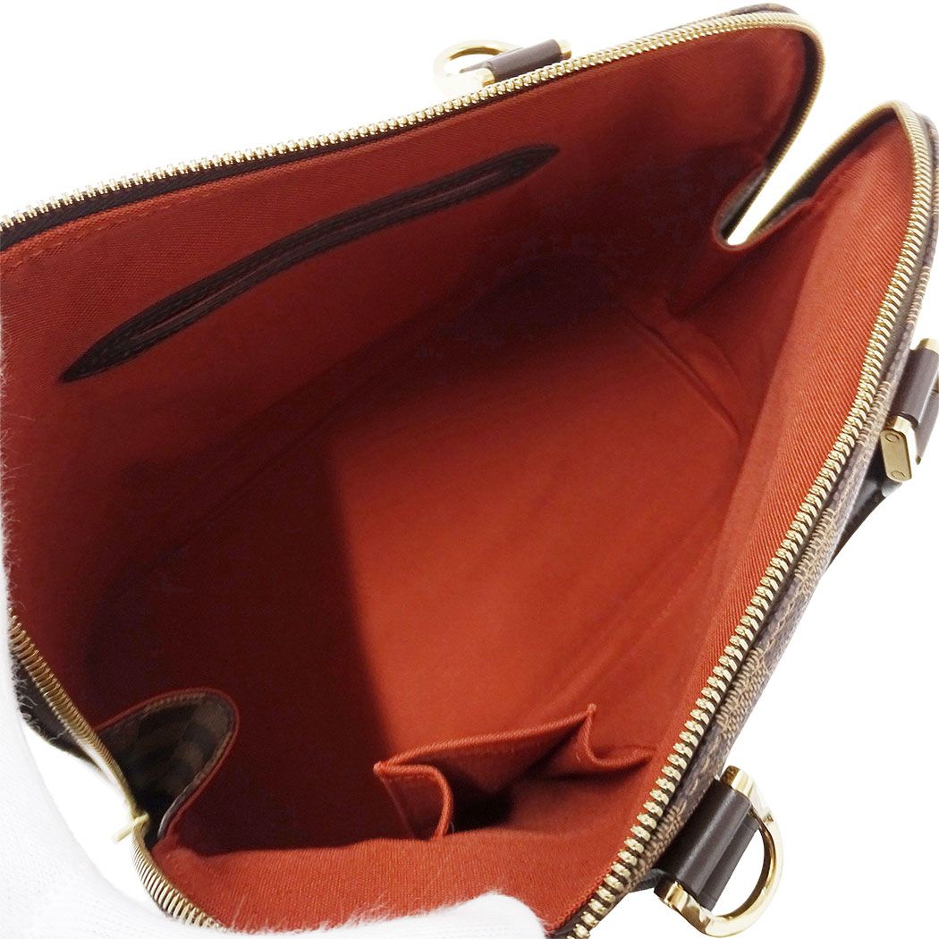 Louis Vuitton Bag Handbag Damier Canvas Alma Brown Handle Adult