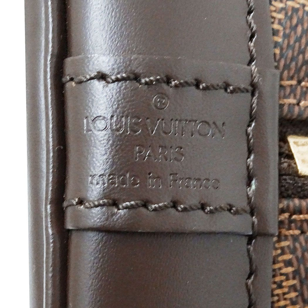 Louis Vuitton Bag Handbag Damier Canvas Alma Brown Handle Adult