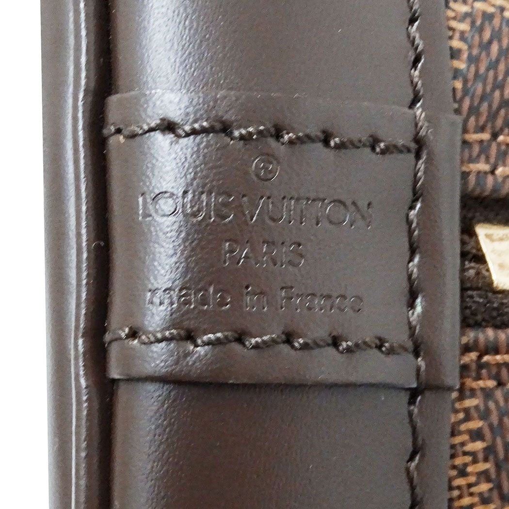 Louis Vuitton Bag Handbag Damier Canvas Alma Brown Handle Adult