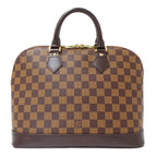 Louis Vuitton Bag Handbag Damier Canvas Alma Brown Handle Adult