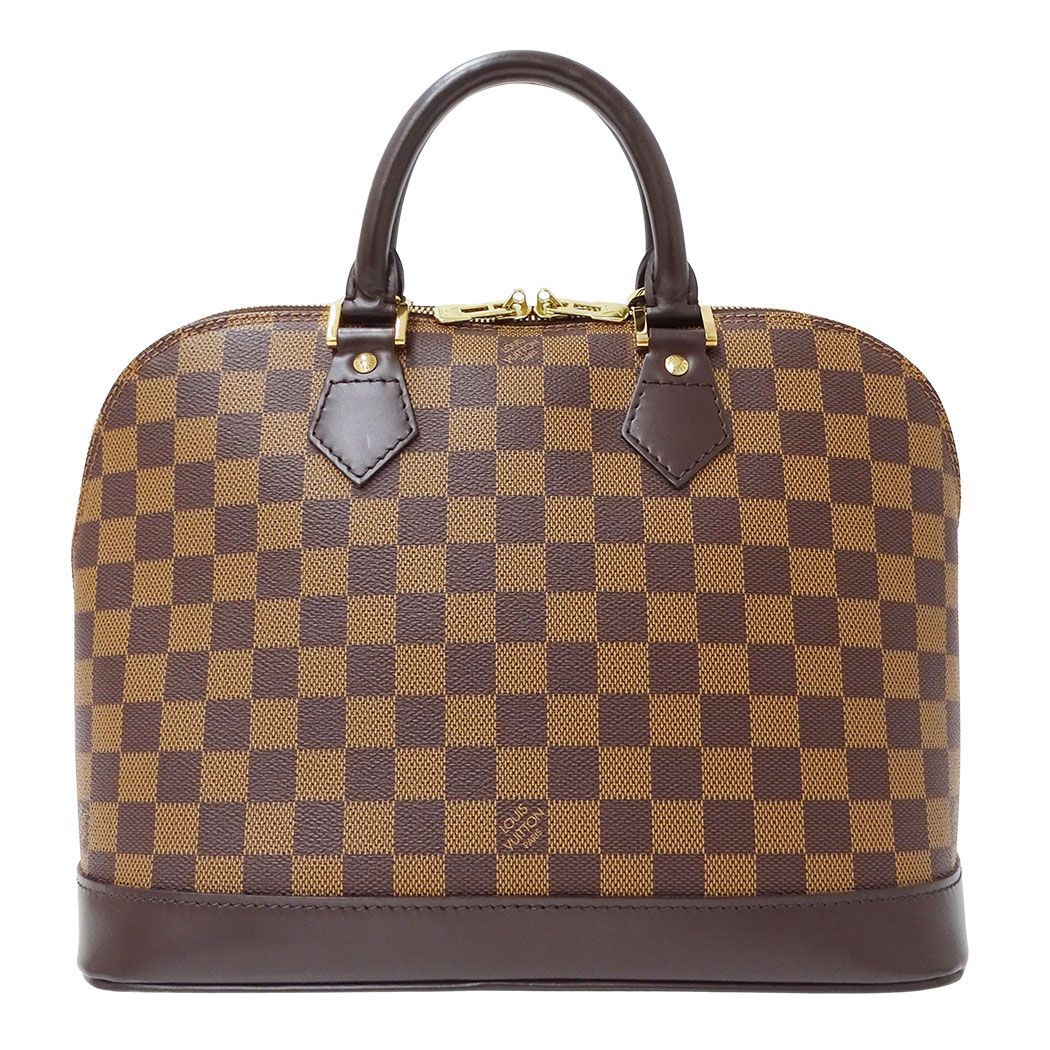 Louis Vuitton Bag Handbag Damier Canvas Alma Brown Handle Adult