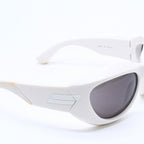 Bottega Veneta Shield Sunglasses Eyewear 63 Acetate White — view 4