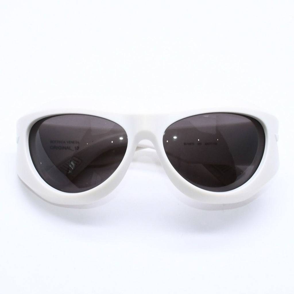 Bottega Veneta Shield Sunglasses Eyewear 63 Acetate White — view 2