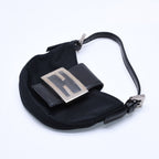 Fendi Handbag Mini Croissant Mini Mamma Pouch Case Cotton Jersey Leather Black — view 3