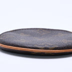 Louis Vuitton Porte Monnaie Rond Coin Purse Monogram Canvas Brown Case Gold — view 5
