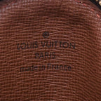 Louis Vuitton Porte Monnaie Rond Coin Purse Monogram Canvas Brown Case Gold — view 8