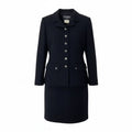 Chanel Vintage Skirt Set Tailored Jacket Silk Set