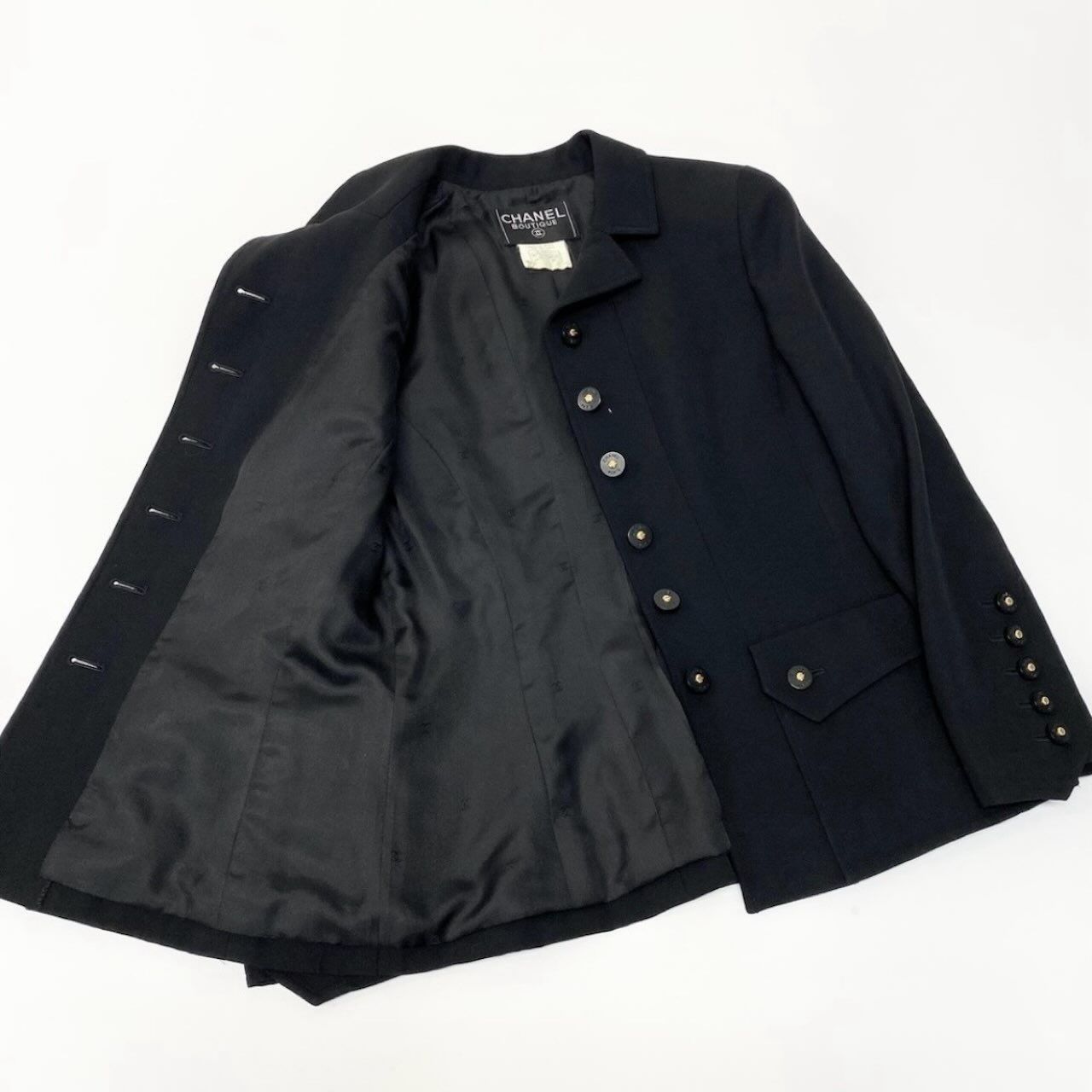 Chanel Vintage Skirt Set Tailored Jacket Silk Set — view 5