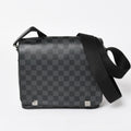 Louis Vuitton District PM Messenger Bag Damier Graphite Canvas Black Gray Silver