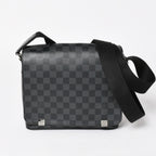 Louis Vuitton District PM Messenger Bag Damier Graphite Canvas Black Gray Silver