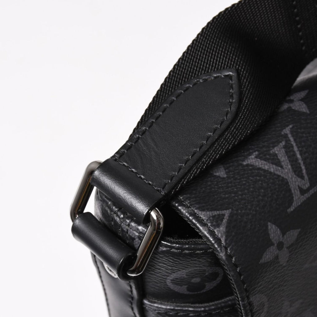 Louis Vuitton District MM Monogram Eclipse Shoulder Bag Black — view 6