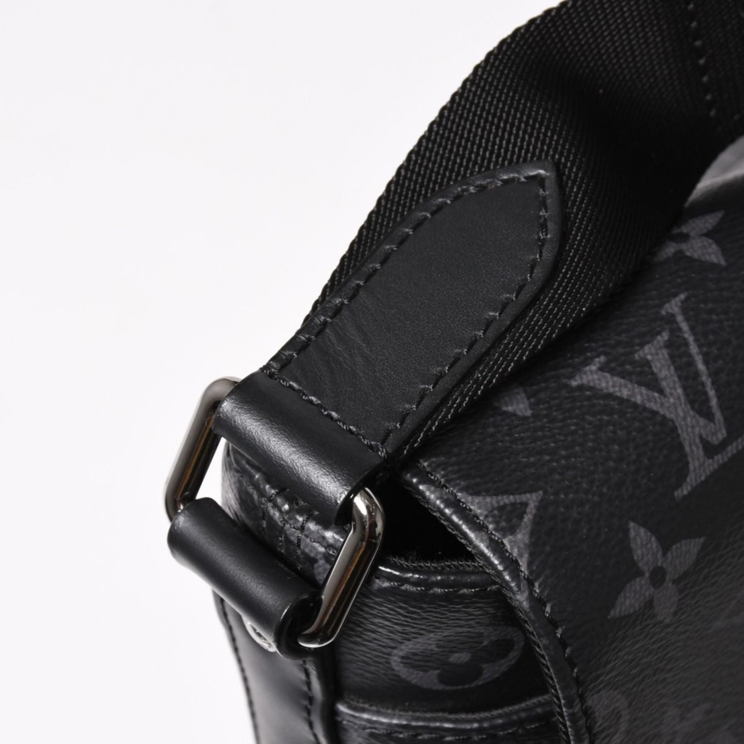 Louis Vuitton District MM Monogram Eclipse Shoulder Bag Black — view 6