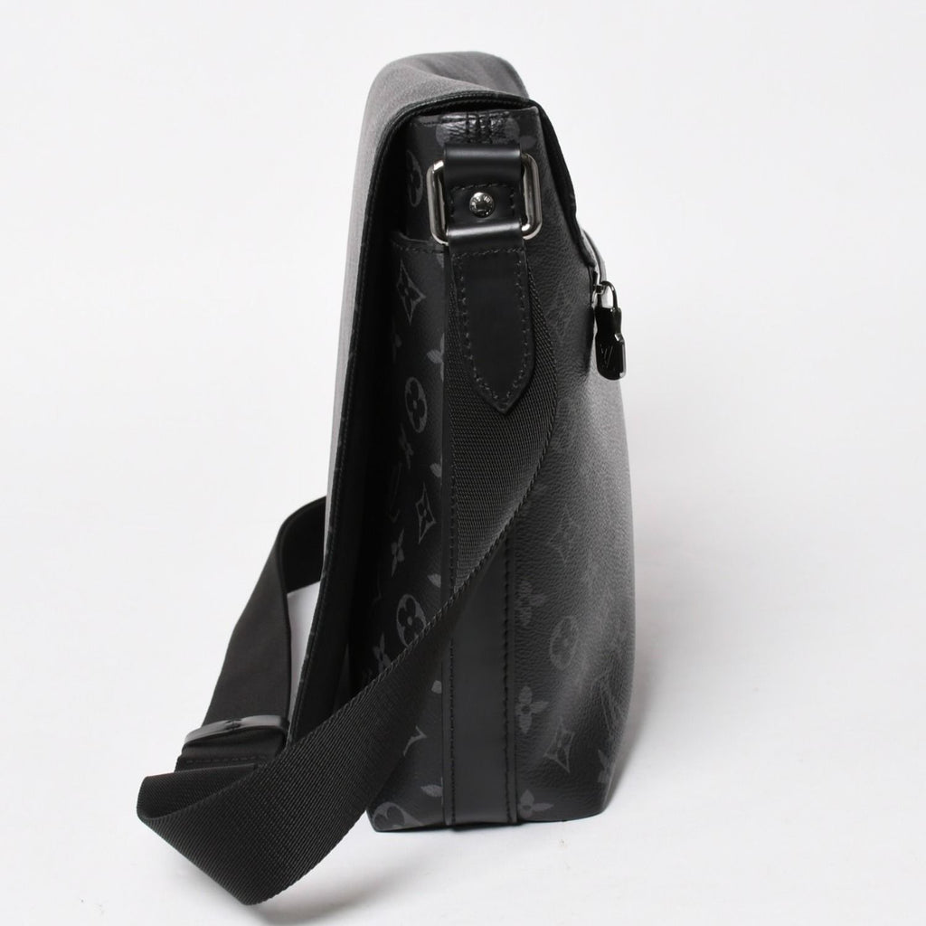 Louis Vuitton District MM Monogram Eclipse Shoulder Bag Black — view 4