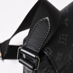 Louis Vuitton District MM Monogram Eclipse Shoulder Bag Black — view 5