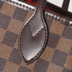 Louis Vuitton Neverfull PM Handbag Damier Ebene Canvas Brown Gold — view 7