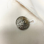 Chanel Vintage Safari Jacket 4 Pockets CC Logo Ivory — view 8