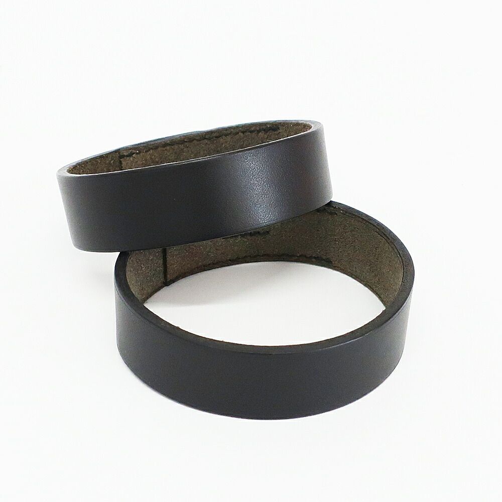 Hermes Heaven Bracelet Poultur Bangle Leather Black Double Strand